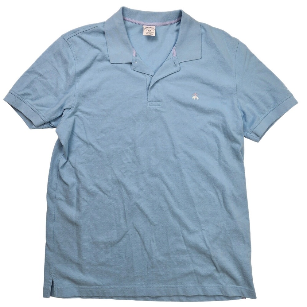Brooks Brothers 1818 Slim Fit Blue Short Sleeve Performance Polo Men's Size XL